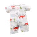 Summer baby short-sleeved rompers, thin jumpsuits, breathable baby clothes, newborn clothes, air-conditioned clothes, baby pajamas. 