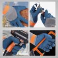 12pairs Rubber Wear-resistant Work Gloves Durable High Quality All Velvet Thickening Waterproof Work Plus Rubber Safety Gloves. 
