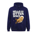 Space Astronaut Funny Otter Pun Gag Man Special Crazy Harajuku Anime Cotton Pullover Hoodie Birthday Anime Sweater.