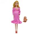 【The road to happiness Store】Toys Dolls 1pcs Educational Real Suit Mom Doll Have a Baby in her Tummy for Barbies Doll Child Toy. 