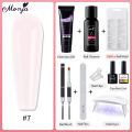 【The Edge of Beauty】New Monja Nail Art Extenion Nail Kit Glitter Poly UV Builder Gel Nail Tip Color Nail Tip French Nail Tip Form DIY Makeup Tool et.