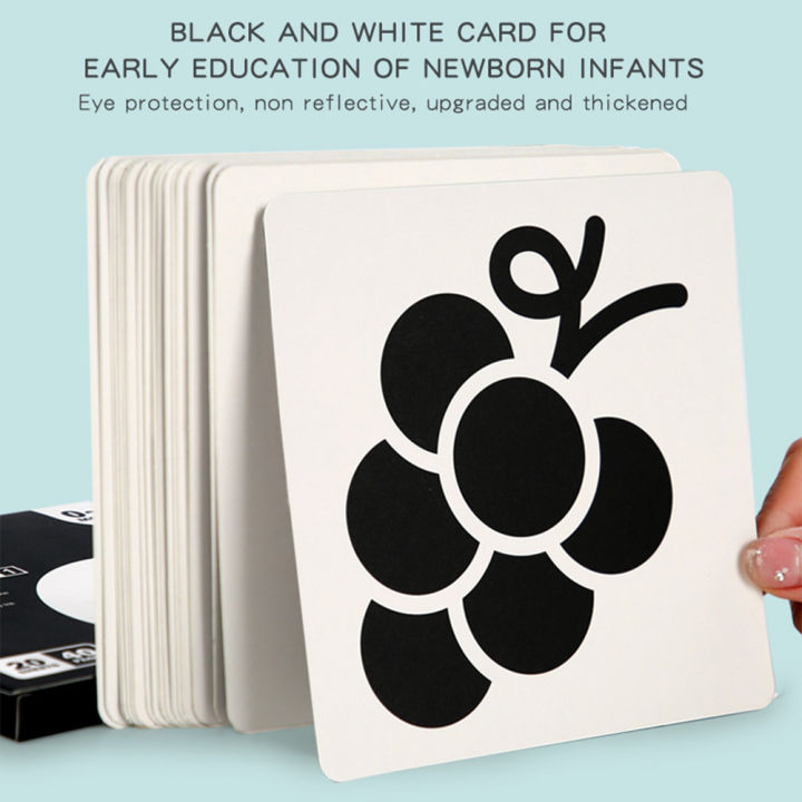 GC Baby Visual Stimulation Cards High Contrast Flash Card Newborn Brain Development Toys For Baby 0-36 Months