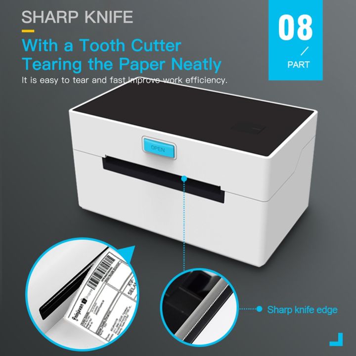 Desktop%20Thermal%20Label%20Printer%20for%204x6%20Shipping%20Package%20Label%20Maker%20160mm/s%20High%20Speed%20USB%20Connection%20Thermal%20Sticker%20Printer%20Max.110mm%20Paper%20Width%20Compatible%20with%20Amazon%20UPS%20Ebay%20Shopify%20FedEx%20Labeling%20Barcode%20Express%20Label%20Printing%20Postage%20Mailing%20Labeli%20-%20Image%207