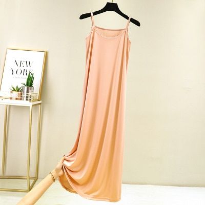 2022%20Spring%20Summer%20Women's%20Inner%20Modal%20Camisole%20Bottom%20Dress%20Slim%20Petticoat%20Wild%20Bottoming%20Female%20Thin%20-%20Image%202