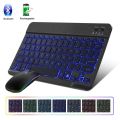 Laptop Tablet Silent LED Wireless Keyboard And Mouse RGB Backlit Keycaps Bluetooth For Phone Tablet Laptop. 