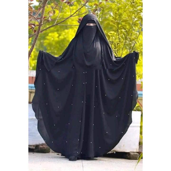 New Exclusive Mohuwa-2 Sunnoti Koti Borka with Hoody Niqab, Extra long Hijab Full Set
