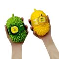 Creative cute durian stress relief vent pinching music children's fruit hand kneading durian baby decompression tofu ball toy. 