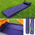 Single Person Inflatable TPU Insulated Folding Camping Sleep Pad Sleeping Mat Tent Mat with attached pillow. 