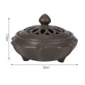 Ceramic Incense Burner-3 x incense burner-Coffee Color.