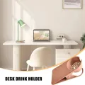 Anti-Spill Cup Holder Clamp Table Side Water Cup Holder for Workplace Home Desk Computer Desk Side Cup Holder White. 