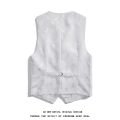 Roses Embroidered V-neck Sleeveless Vest Jacket Men White,Black Single-breasted Button Suit Vests Plus Size M-8XL Male Waistcoat. 
