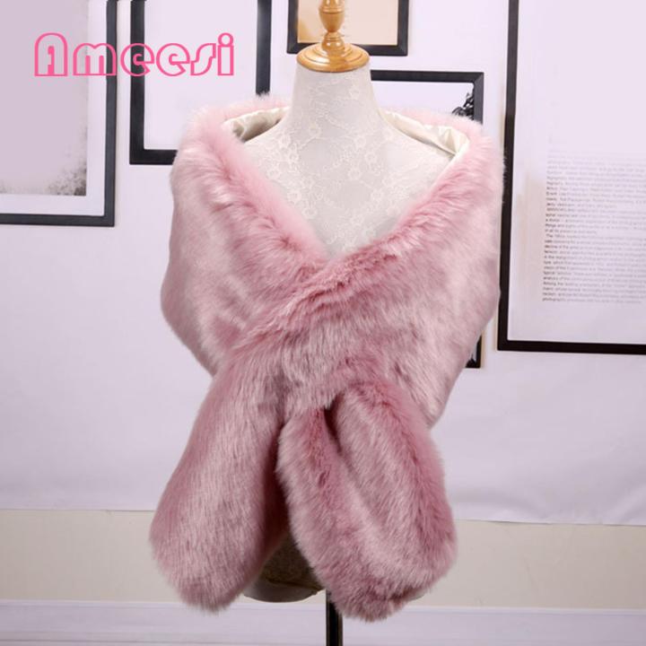 Faux%20Fur%20Scarf%20Stylish%20Imitation%20Fur%20Shawl%20for%20Women%20Luxurious%20Warm%20Wrap%20Scarf%20for%20Evening%20Dress%20Buyers'%20Favorite%20Luxurious%20Fur%20Wrap%20-%20Image%205