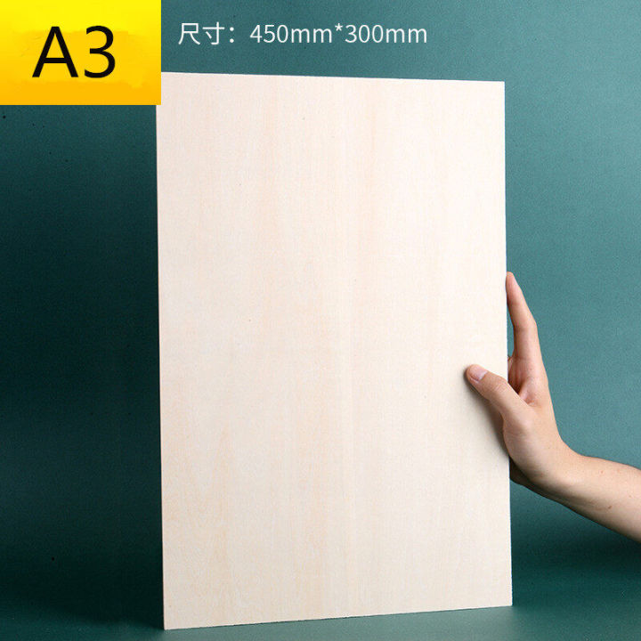 Marie's A2/A3/A4/A5 Size 5mm thickness Carved Wood block Hand Engraving Double-Sided Basswood Carving Board Art Supplies