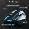 Gaming Mouse Rechargeable 2.4GWireless Bluetooth Mouse Mute Ergonomic Mouse for Computer Laptop LED Backlit Mice for IOS Android. 