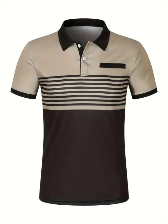 Amazon's%20new%20cross-border%20men's%20casual%20POLO%20t-shirt%20printed%20with%20V-neck%20button%20stripes%20in%20front%20pocket%20-%20Image%202