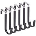 over Door Hooks for Hanging Clothes, 6 Packs Hanger Soft Rubber Surface Prevent Scratches, Door Hook for Bathroom Black. 