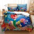 Disney Little Mermaid Ariel Bedding Sets Twin Full King Sizes Duvet Cover Pillowcases Home Decor For Girls Kids Bed. 
