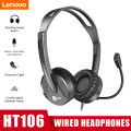 Lenovo Lecoo HT106 3.5mm Wired Gaming Headset with Mic Noise Reduction Earphone Stereo Over Head Earphone for Online Class. 