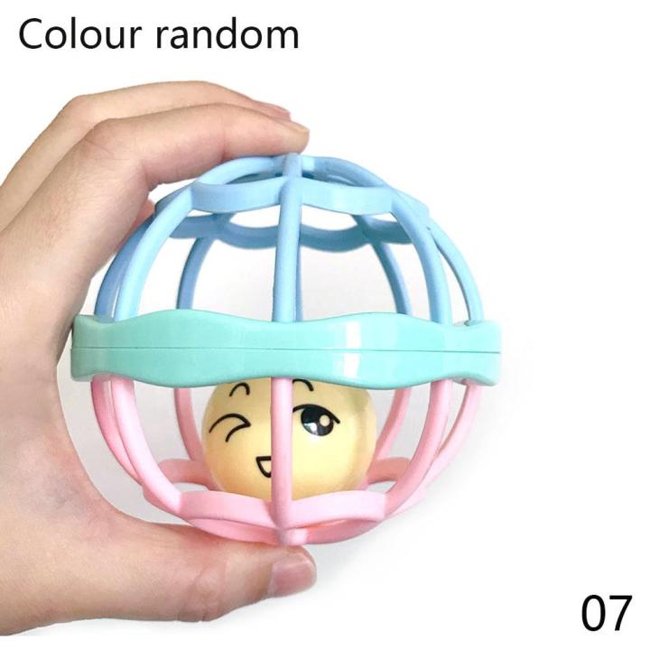 【Yurui】Baby Rattles Toy Soft Plastic Music Hand Toy Early Hand Bell Baby Toys Random Color