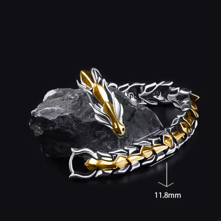 Alloy%20retro%20dragon%20head%20dragon%20lin%20pattern%20dragon%20bone%20hip-hop%20men's%20bracelet%20-%20Image%207