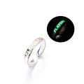 Luminous Couple Rings Glowing in the Dark Player 1 Player 2 Matching Ring for Girlfriend Boyfriend Valentine's Day Gaming Gifts.