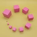 Montessori Learning Pink Tower Stacking Cubes Size Sorting Matching Game Brain. 