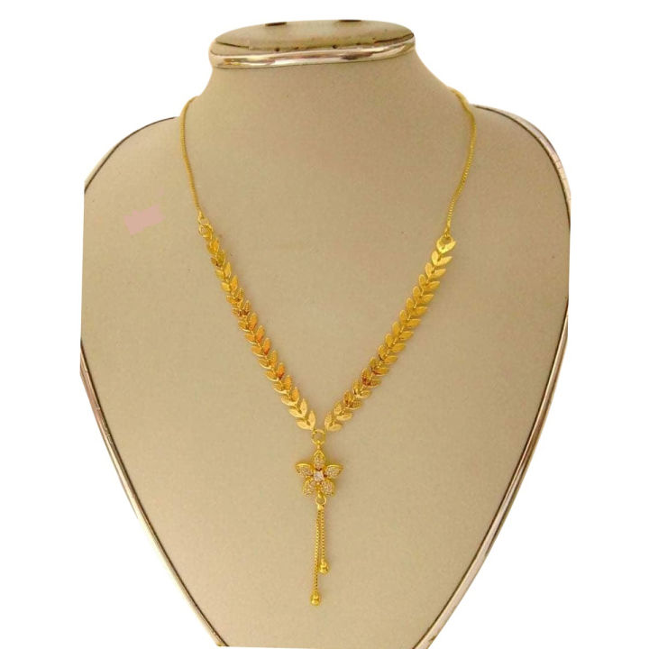 Tree Leaf Exclusive Design Necklace For Woman / New Golden Antique Metal Necklace For Women