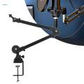 Microphone Arm Mic Stand Desk Mounted Foldable Clip on Cable Management Holder Accessory 360° Rotation Space Saving for Video Gaming. 
