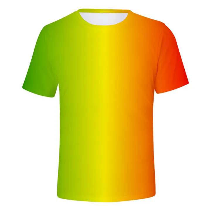Neon%20T-shirt%20men/women%20Summer%20Green%20T%20shirt%20boy/girl%20solid%20Colour%20tops%20rainbow%20streetwear%20tee%20Colourful%203D%20printed%20kids%20shirt%20-%20Image%203