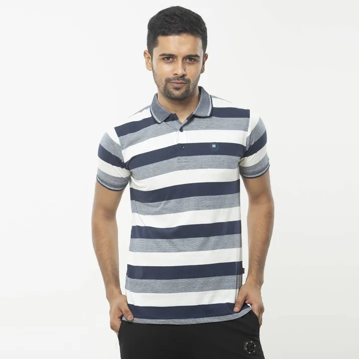 Mens%20Casual%20Half%20Sleeve%20Check%20Polo%20Shirt%20For%20Man%20-%20Image%202