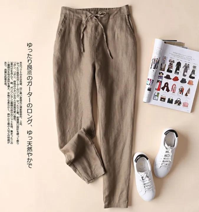2022%20Elegant%20Cotton%20Linen%20Pants%20Women%20Fashion%20Harajuku%20Lady%20Formal%20Pants%20Large%20Size%20S-5XL%20Famous%20Brand%20Linen%20Trousers%20Female%20-%20Image%204