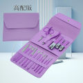 In stock Stainless steel nail tool set 16 pieces pedicure knife beauty pliers large nail clippers ear pickers. 