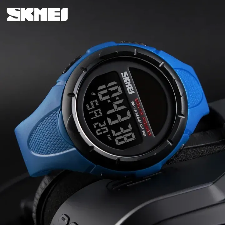 SKMEI%201405%20Sport%20Solar%20Energy%20Watch%20for%20Men%20Digital%205Bar%20Waterproof%20Back%20Light%20Electronic%20Mens%20Watches%20Clock%201025%20Montre%20Homme%20-%20Image%205
