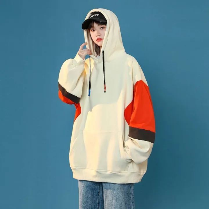 Autumn%20New%20Men's%20and%20Women's%20Patchwork%20Hoodie%20Couple%20Casual%20Loose%20Korean%20Style%20Junior%20High%20School%20Student%20Idle%20Style%20Top%20-%20Image%203