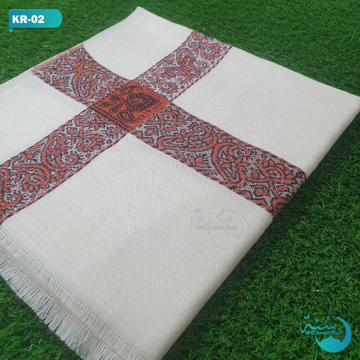 White Color Beautiful Design Comfortable Pure Cotton Kashmiri Rumal for Men