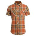 Mens Plaid Button Up Shirt Short Sleeve Casual Chemises Tops 7XL Vinatge Summer Double Pocket Men Designer Clothes Work Shirts. 