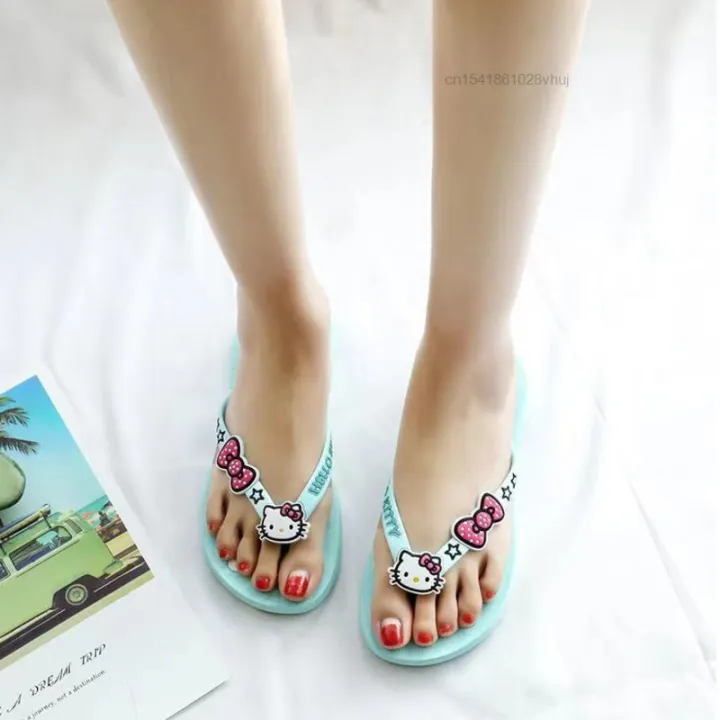 Y%202k%20Kawaii%20Sanrio%20Hello%20Kitty%20Platform%20Flip%20Flops%20Women%20Non%20Slip%20Pink%20Home%20Shoes%20Summer%20Cute%20Beach%20Slippers%20Sandals%202023%20Girls%20-%20Image%203