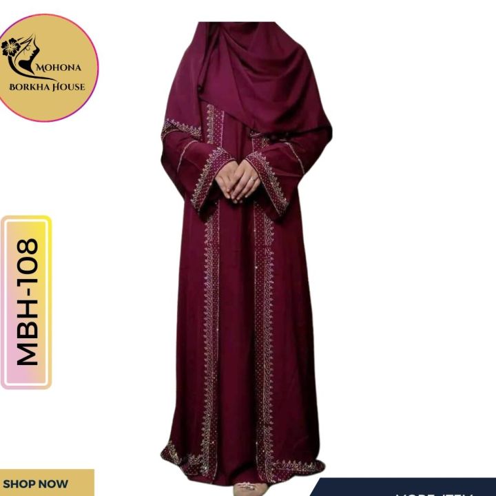 Mohona%20Party%20Abaya%20with%20Hijab%20for%20Women,%20Dubai%20Cherry%20Georgette,%20Premium%20Quality,%20Full%20Coverage,%20Elegant%20Design%20-%20Image%203