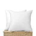 cotton Fiber White Cushion 16"x 16" 2 pcs,.