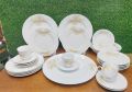 32 pieces dinner set Golden Sing for gift and home decoration. Ceramic Daining Set White Round.. 