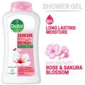 Dettol Body Wash Skincare Rose & Sakura Blossom with 8 Hours Long Lasting Moisture 250ml Shower Gel. 