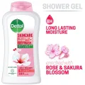 Dettol Body Wash Skincare Rose & Sakura Blossom with 8 Hours Long Lasting Moisture 250ml Shower Gel.