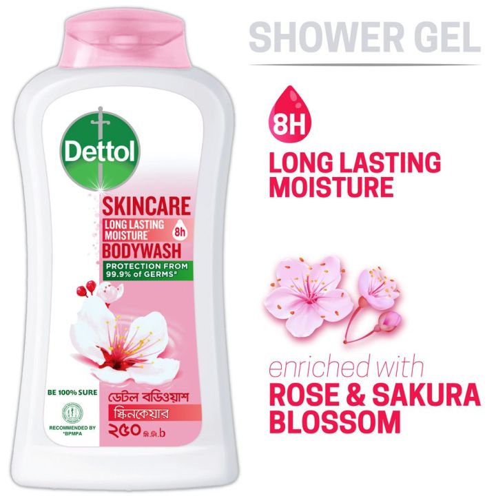 Dettol%20Body%20Wash%20Skincare%20Rose%20&%20Sakura%20Blossom%20with%208%20Hours%20Long%20Lasting%20Moisture%20250ml%20Shower%20Gel%20-%20Image%204