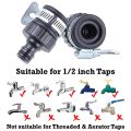 3/4-inch Size Water Hose Nozzle Quick Connector (2-Pcs) and 1/2'' or 3/4'' Universal Water Tap Connector (1-Pc) for Home Car Wash and Garden Watering.. 