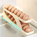 1PCS Refrigerator-Egg despensir Automatic-Egg Dispenser Plastic Rolling-Egg Holder Kitchen Organizer. 