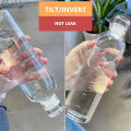 500/750ml Large Capacity Glass Water Bottle With Time Marker Cover For Water Drink Transparent Milk Juice Cup Simple Cup Gift.