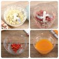 Hand Manual Blender, Vegetable Cutter & Manual Meat Grinder - 500ml, 3-Blade.
