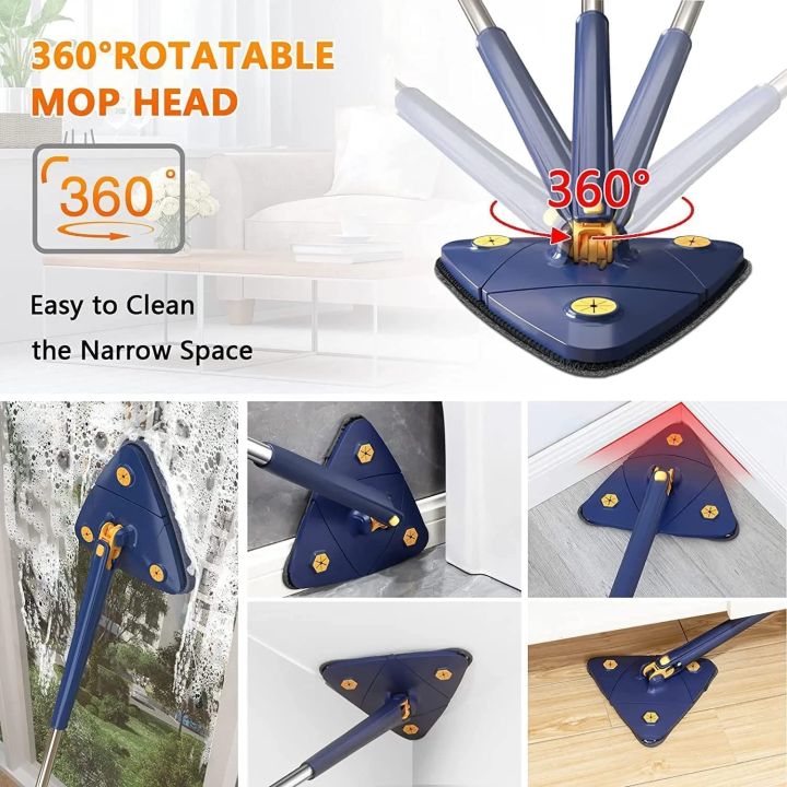 360%C2%B0%20Rotatable%20Adjustable%20Triangle%20Cleaning%20Mop%20Extendable%20%20with%20Long%20Handle%20Hand%20Twist%20Quick%20Dry%20Mop%20-%20Image%203