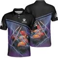 Custom 3D Funny Billiards Team Shirts For Men, Personalized Men's Billiard Polo Shirts Short Sleeve Lapel Short Polo. 