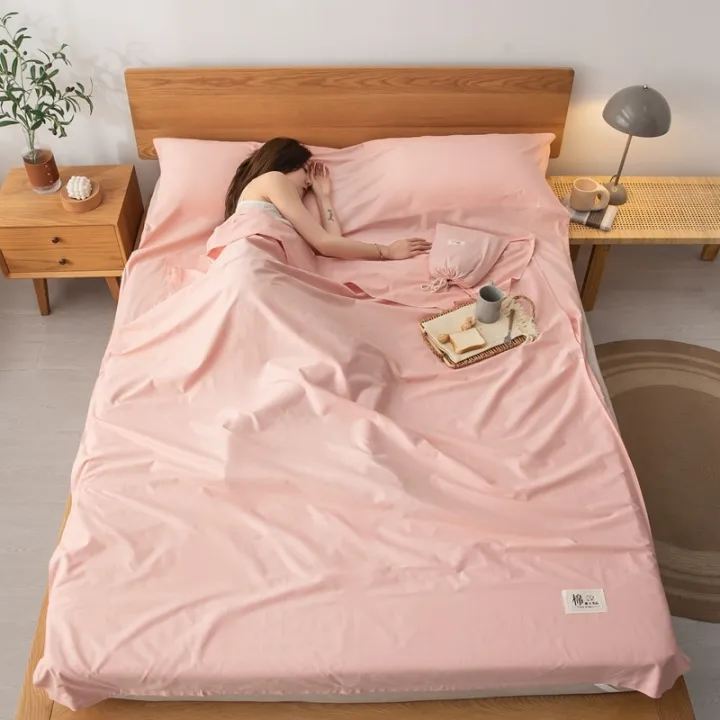 Pure%20Cotton%20Sleeping%20Bag%20Portable%20Travel%20Anti-Dirty%20Bed%20Sheet%20Indoor%20Hotel%20High%20Quality%20Stain%20Proof%20Sleeping%20Sheet%20Bag%20-%20Image%203